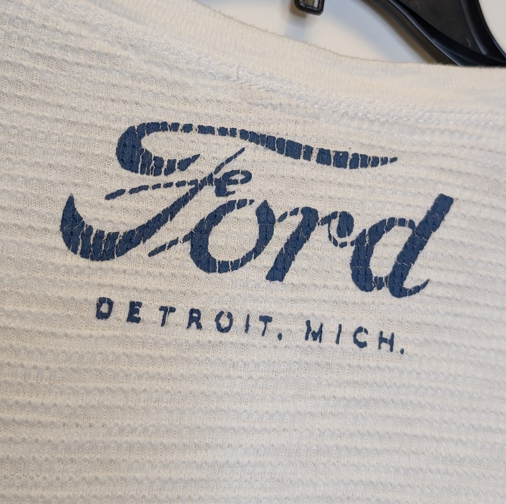 Lucky Brand Ford Motor Co Detroit Waffle Knit Thermal Shirt Men’s L - Picture 10 of 11